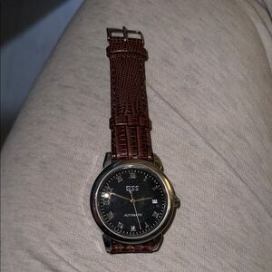 ESS Automatic Watch with Brown Leather Strap